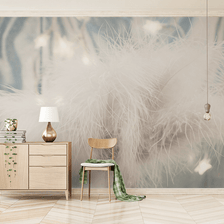 MinimalisticDecor.com-Sprinkle Cotton Blow: Leaves Wallpaper Murals