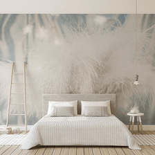 MinimalisticDecor.com-Sprinkle Cotton Blow: Leaves Wallpaper Murals