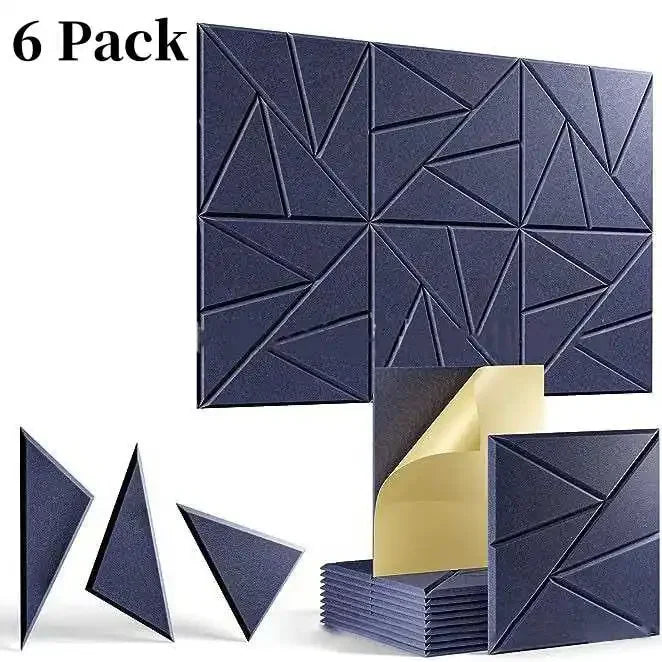 MinimalisticDecor.com-Square Hexagon Linear Acoustic Panels – Soundproof Wall Tiles 12x12in