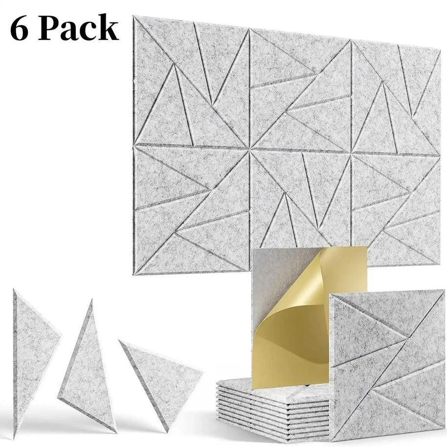 MinimalisticDecor.com-Square Hexagon Linear Acoustic Panels – Soundproof Wall Tiles 12x12in