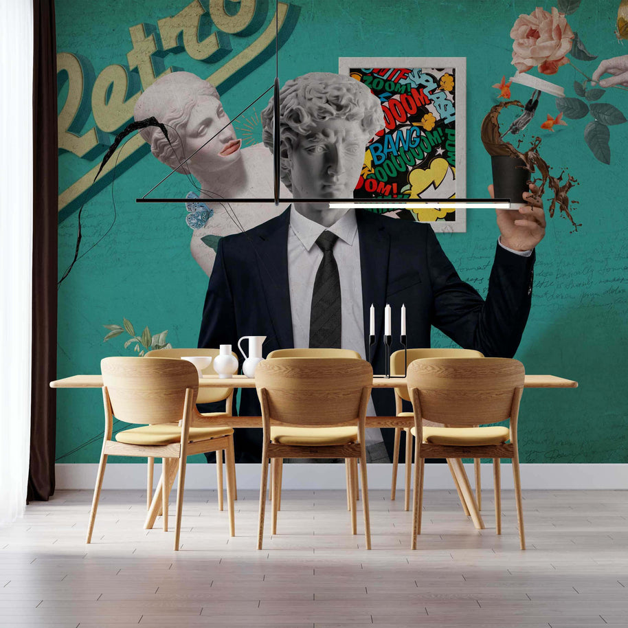 MinimalisticDecor.com-Statue David Wallpaper Mural: Transform Your Space