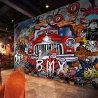 MinimalisticDecor.com-Street Racing Adventure 3D Graffiti Wallpaper