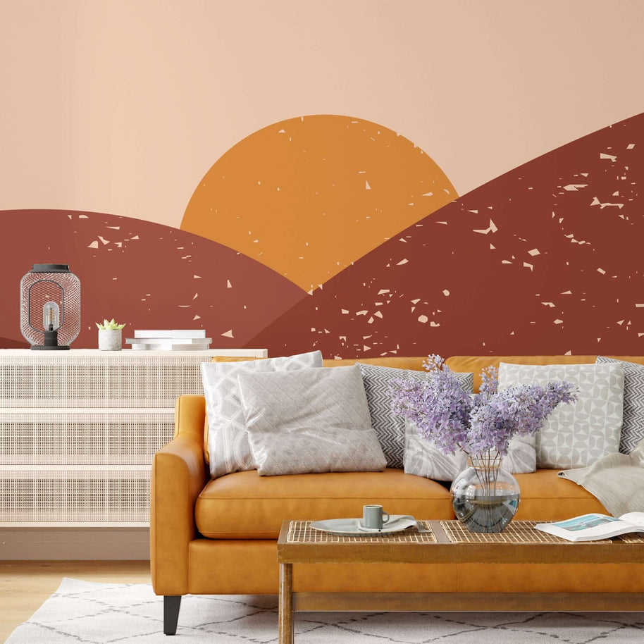 MinimalisticDecor.com-Sunshine Wallpaper Mural: Bring Radiance to Your Space