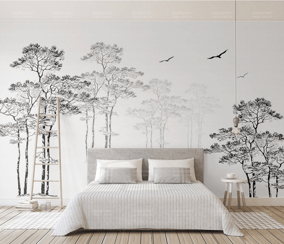 MinimalisticDecor.com-Tall Trees Wallpaper Murals – Transform Your Space