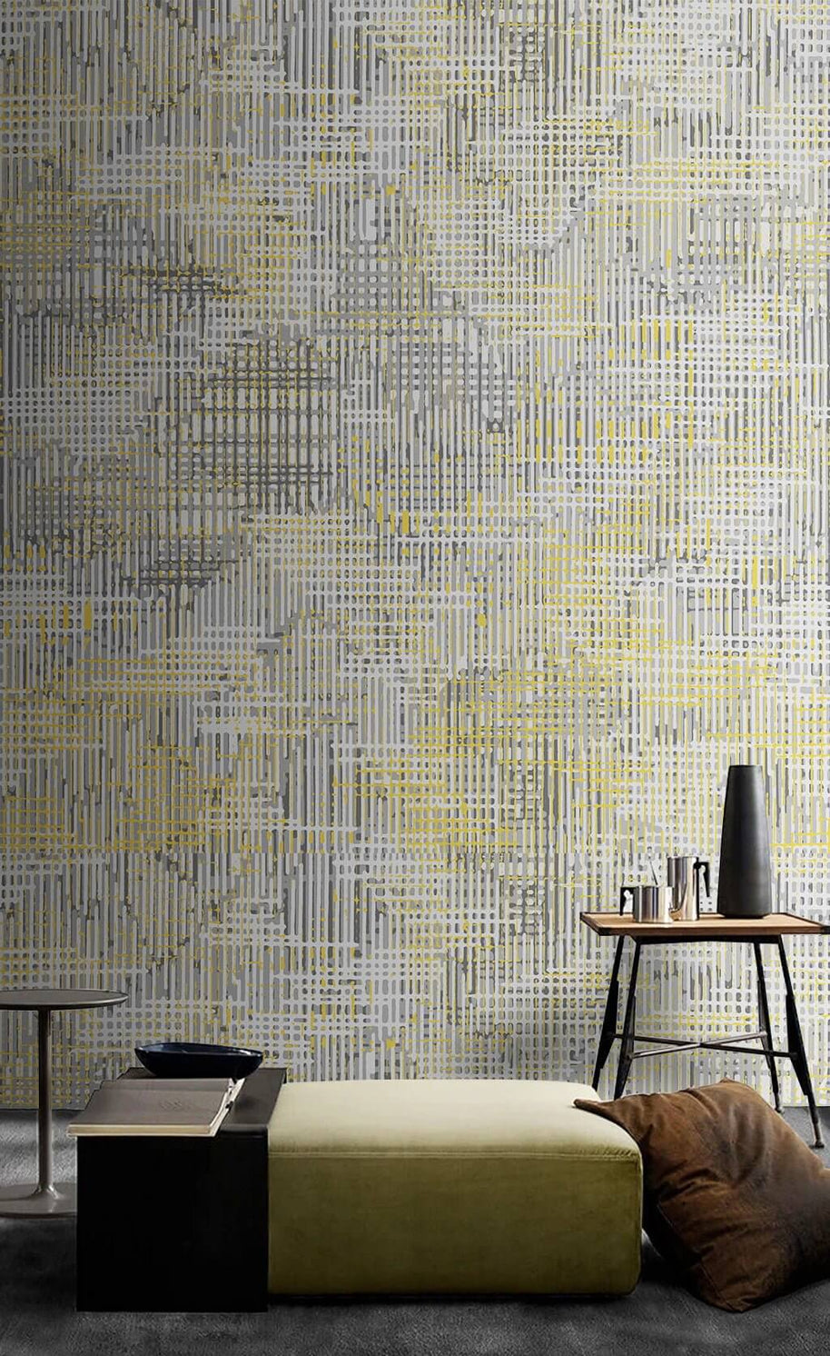 MinimalisticDecor.com-Textured Leaves Wallpaper Mural