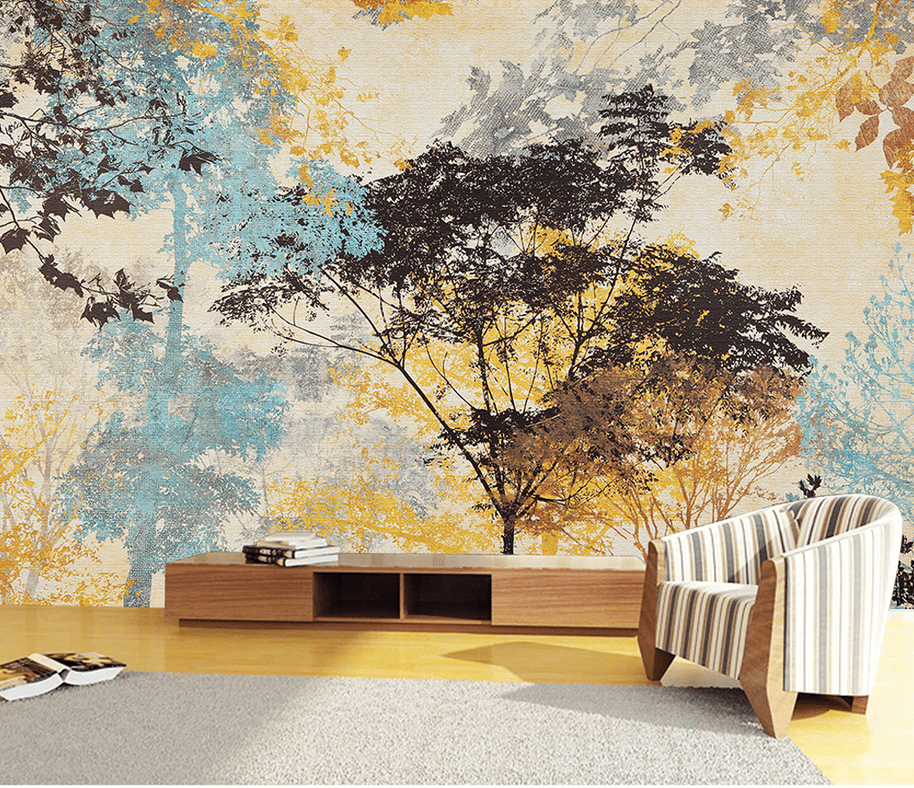 MinimalisticDecor.com-Tree Art Wallpaper Murals - Transform Your Walls