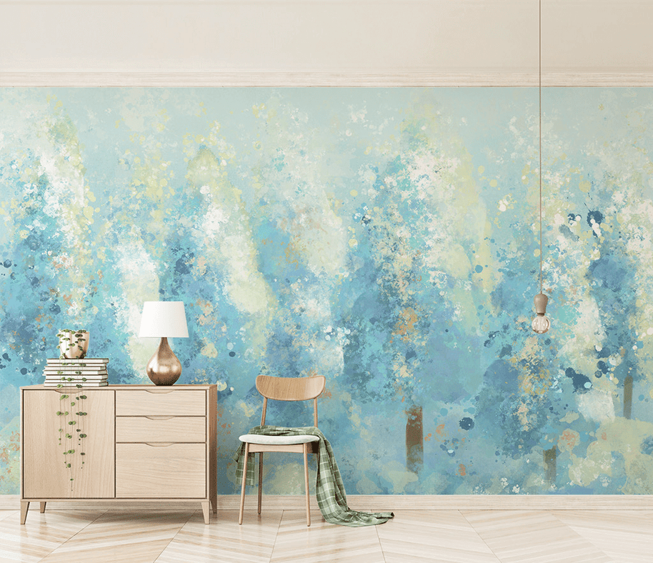 MinimalisticDecor.com-Tree Painting Colours Wallpaper Murals - Vibrant Décor