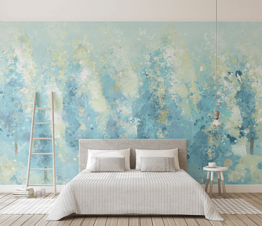 MinimalisticDecor.com-Tree Painting Colours Wallpaper Murals - Vibrant Décor
