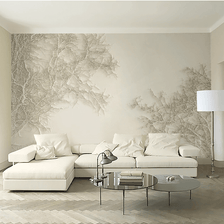 MinimalisticDecor.com-Tree Sketchy Theme Wallpaper Murals: Nature Inspired Design
