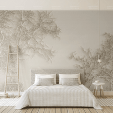 MinimalisticDecor.com-Tree Sketchy Theme Wallpaper Murals: Nature Inspired Design