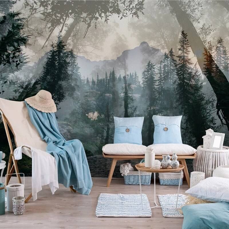 MinimalisticDecor.com-Tree Sunlight Wallpaper: Transform with mesmerizing scenery