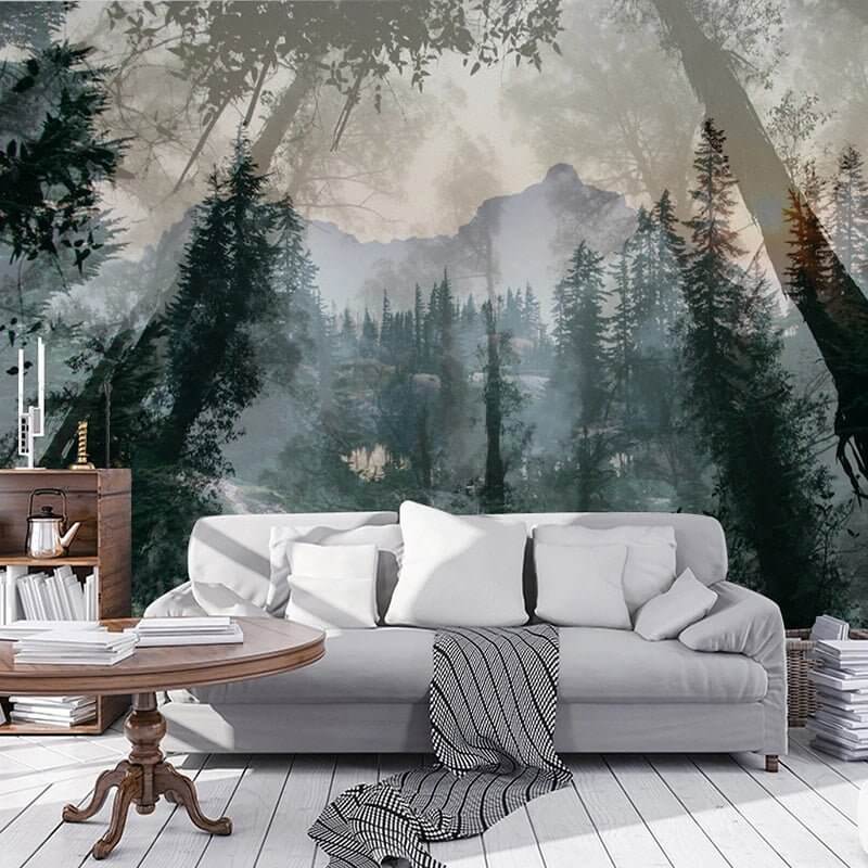 MinimalisticDecor.com-Tree Sunlight Wallpaper: Transform with mesmerizing scenery