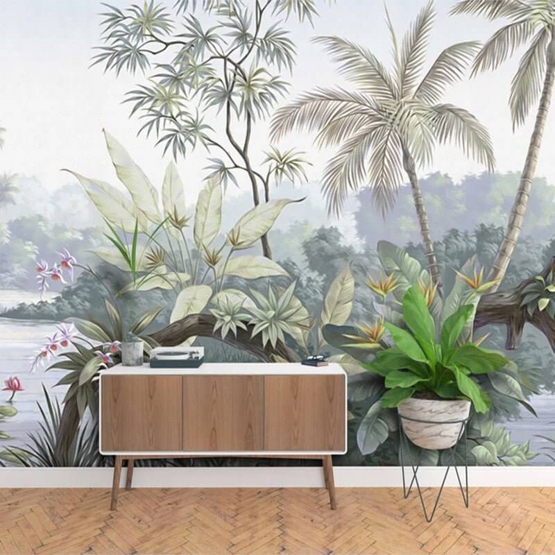 MinimalisticDecor.com-Trees Jungle Wallpaper - Exquisite Nature-Inspired Décor