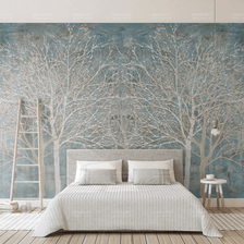 MinimalisticDecor.com-Trees Winter Wallpaper Murals