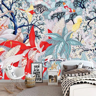 MinimalisticDecor.com-Tropical Colour of Life Wallpaper: Vibrant and Exotic