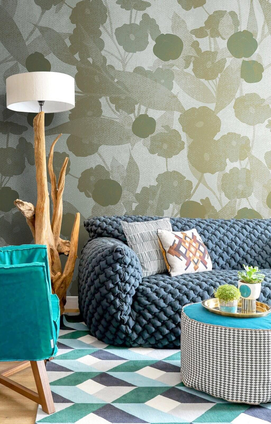 MinimalisticDecor.com-Tropical Dimm Wallpaper Mural