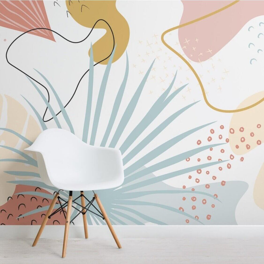MinimalisticDecor.com-Tropical Dream Bedroom Wallpaper Mural
