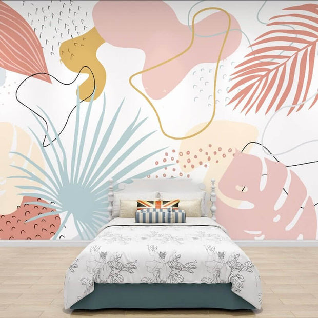 MinimalisticDecor.com-Tropical Dream Bedroom Wallpaper Mural