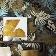 MinimalisticDecor.com-Tropical Floral Nights Wallpaper Mural
