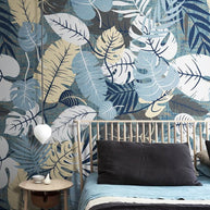MinimalisticDecor.com-Tropical Floral Treasures Wallpaper Mural