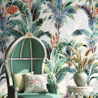 MinimalisticDecor.com-Tropical Green Trees Wallpaper Mural