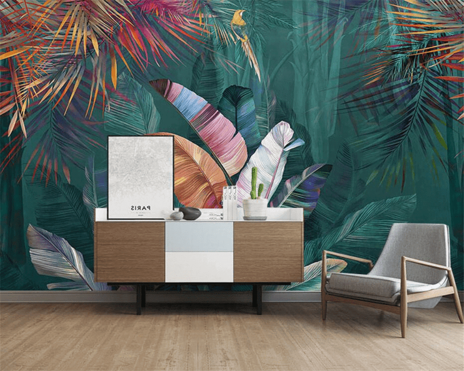 MinimalisticDecor.com-Tropical Jungle Wallpaper Mural – Transform your Space