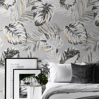 MinimalisticDecor.com-Tropical Leaves Bliss Wallpaper Mural