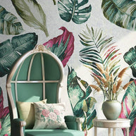 MinimalisticDecor.com-Tropical Leaves Paradise Wallpaper Mural