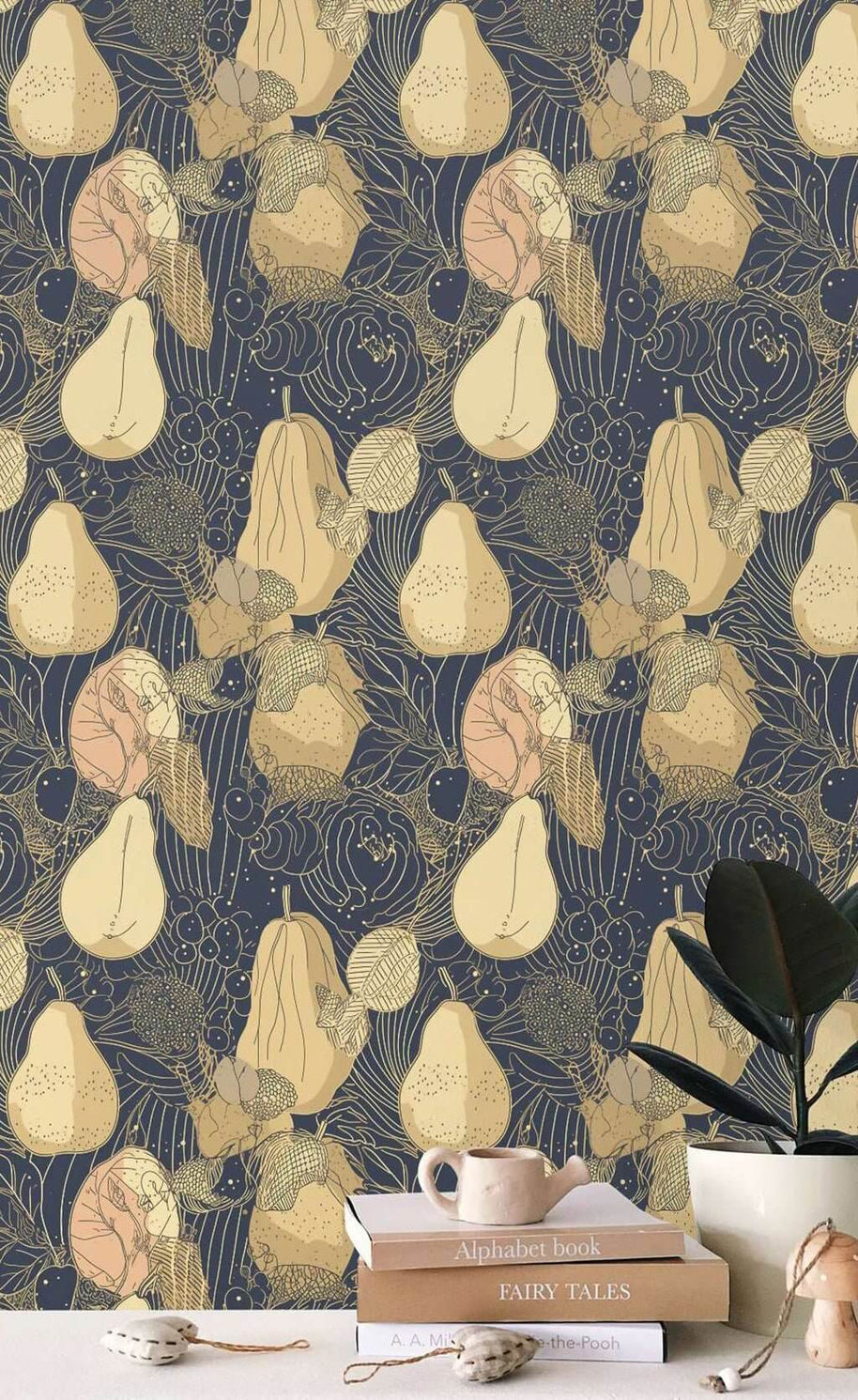 MinimalisticDecor.com-Tropical Pears Wallpaper Mural