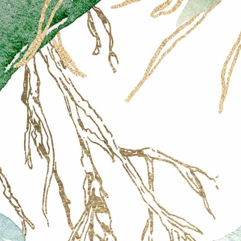 MinimalisticDecor.com-Tropical Plant Leaves Flowers And Birds Wallpaper Mural