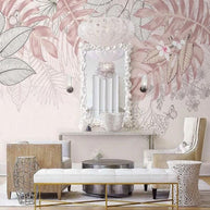 MinimalisticDecor.com-Tropical Plants Leaves Wallpaper: Vibrant Interiors