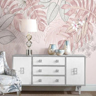 MinimalisticDecor.com-Tropical Plants Leaves Wallpaper: Vibrant Interiors