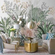 MinimalisticDecor.com-Tropical Plants Rainforest Palm Leaves Wallpaper Mural