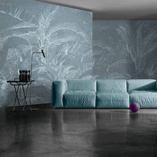 MinimalisticDecor.com-Tropical Plants Wallpaper Murals - Palm Leaves Design