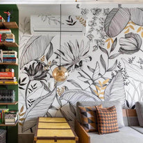 MinimalisticDecor.com-Tropical Rainforest Plants Wallpaper for Home Wall Decor