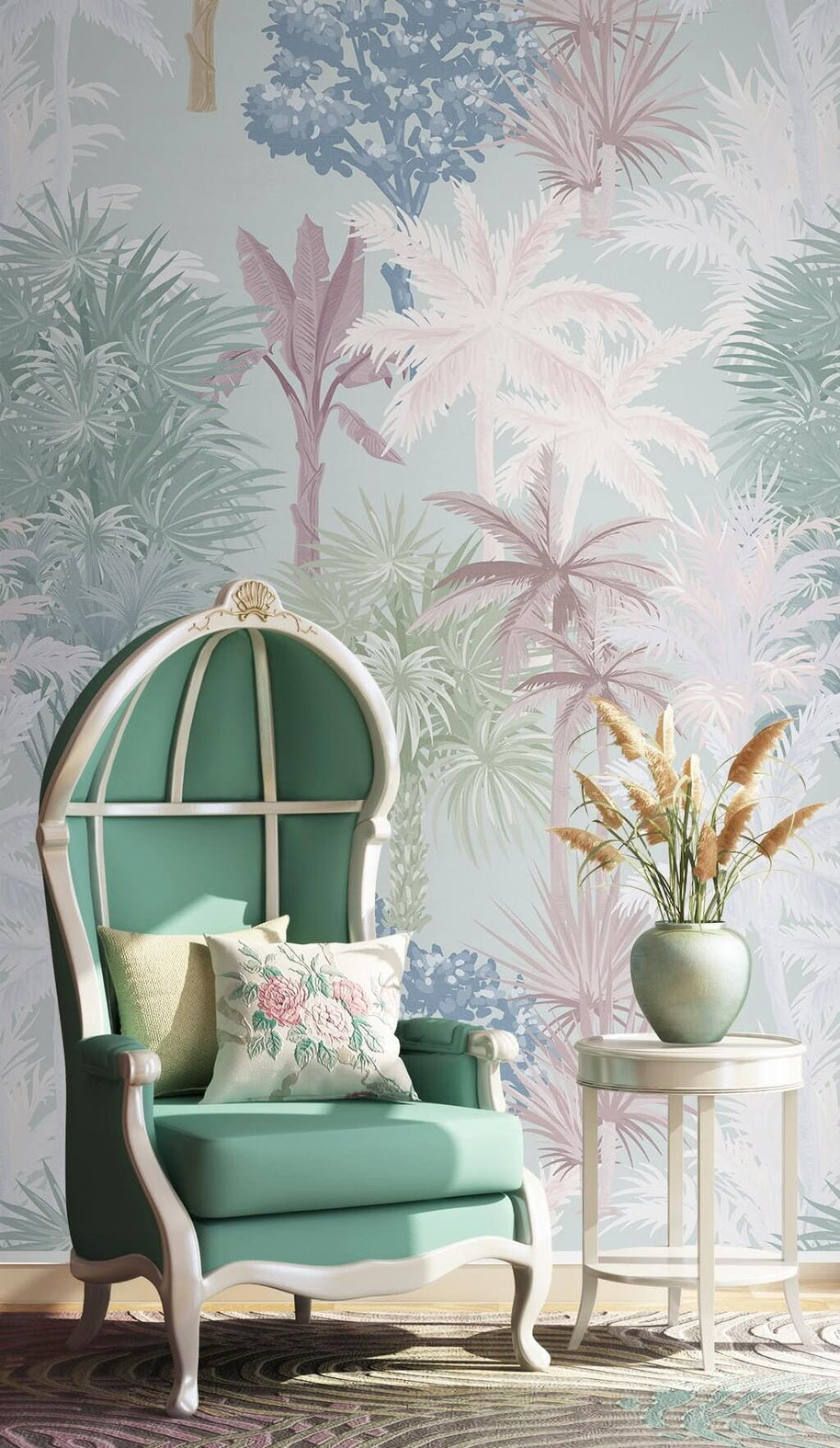 MinimalisticDecor.com-Tropical Trees Wallpaper Mural