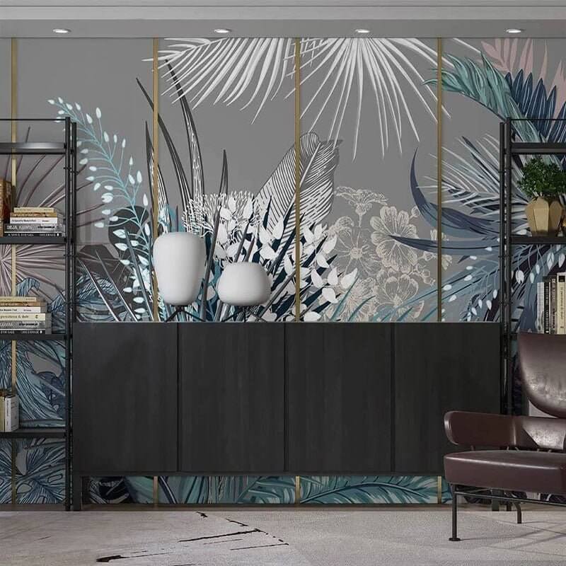 MinimalisticDecor.com-Tropical Wallpaper Mural - Lush Green Forest Theme