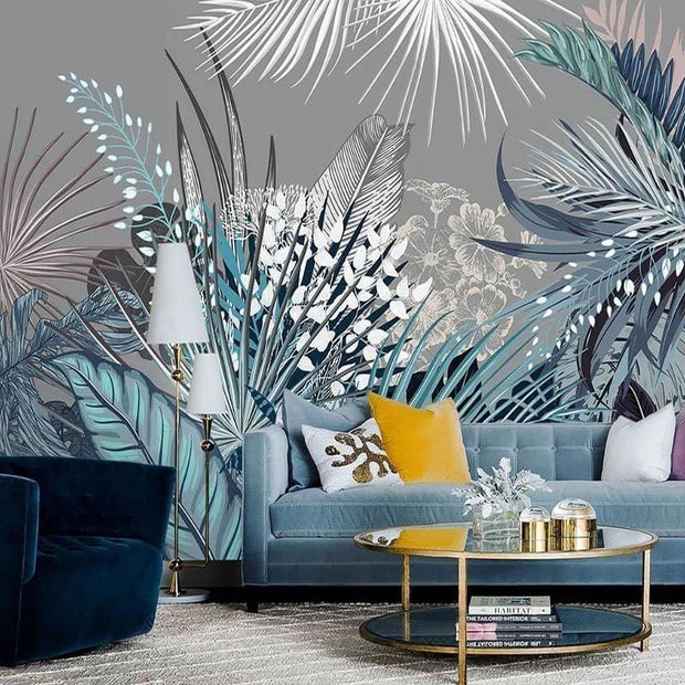 MinimalisticDecor.com-Tropical Wallpaper Mural - Lush Green Forest Theme