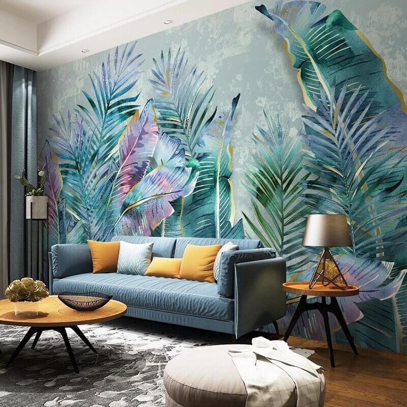MinimalisticDecor.com-Tropical Wallpaper Mural: Vibrant and Exotic Wall Decor