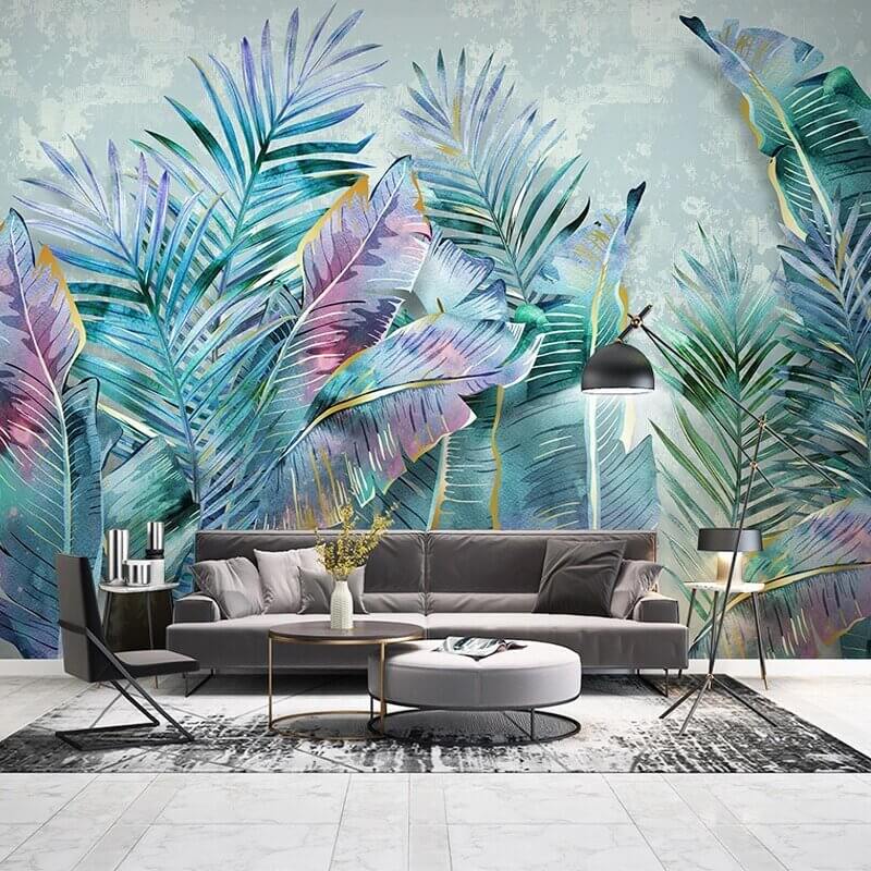 MinimalisticDecor.com-Tropical Wallpaper Mural: Vibrant and Exotic Wall Decor