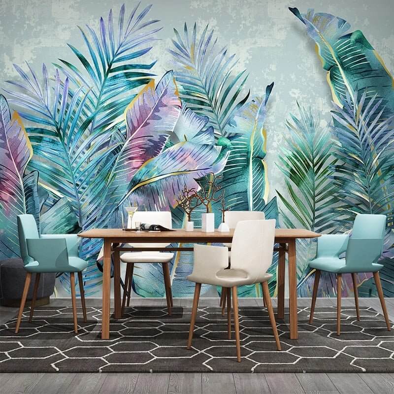 MinimalisticDecor.com-Tropical Wallpaper Mural: Vibrant and Exotic Wall Decor