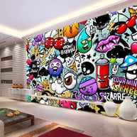 MinimalisticDecor.com-Urban Expression Graffiti Art Wall Wallpaper