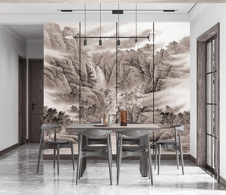 MinimalisticDecor.com-Valley Of Trees - Mountains Wallpaper Murals