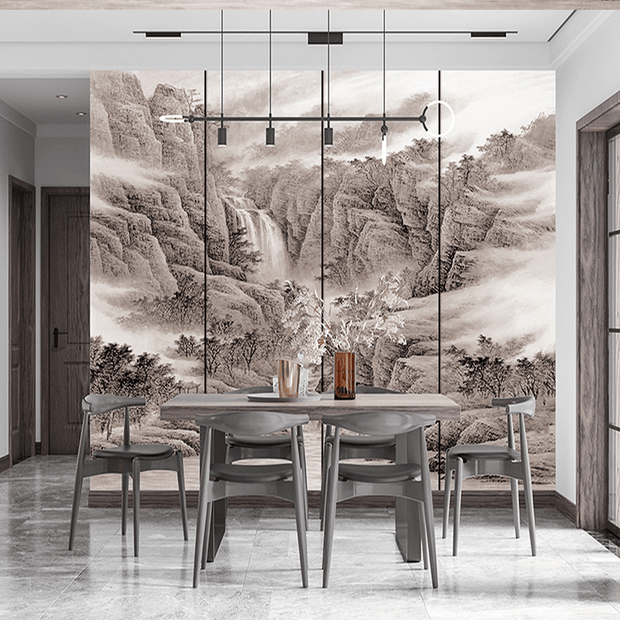 MinimalisticDecor.com-Valley Of Trees - Mountains Wallpaper Murals