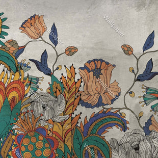 MinimalisticDecor.com-Vibrant Floral Wallpaper Mural - Transform Your Space