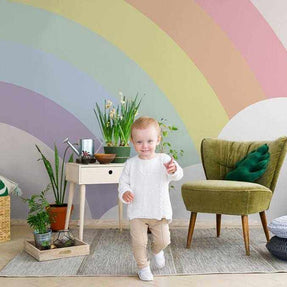 MinimalisticDecor.com-Vibrant Rainbow Bridge Wall Mural