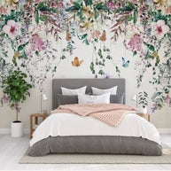 MinimalisticDecor.com-Vine Flowers Romantic Wallpaper for Home Wall Decor