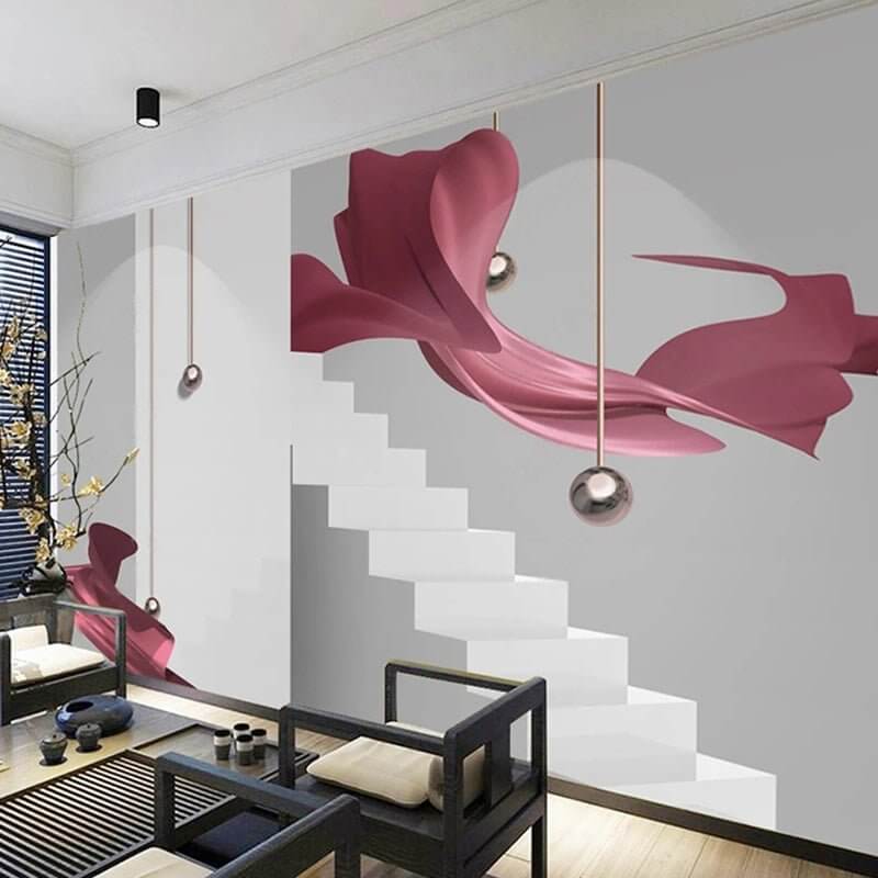 MinimalisticDecor.com-Walk the Stairs Wallpaper: Elevate Your Space
