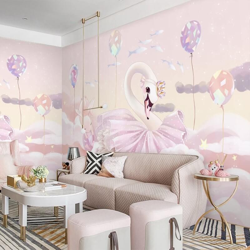 MinimalisticDecor.com-Whale Wonders: Girls Room Wallpaper