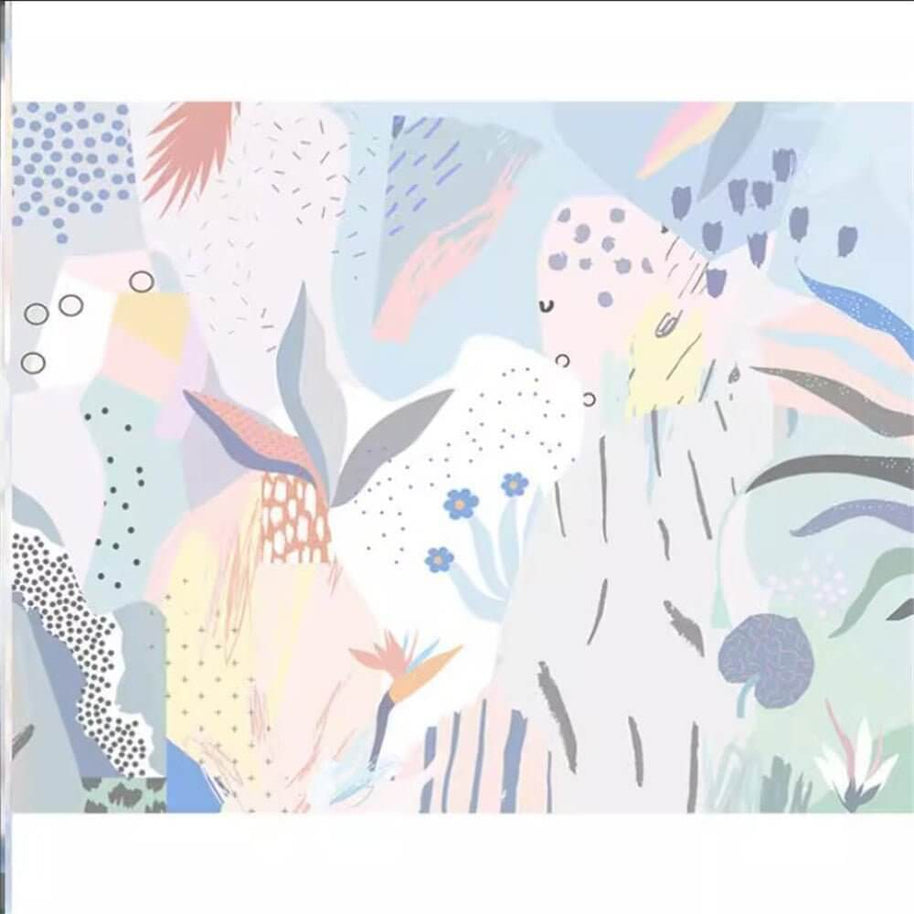 MinimalisticDecor.com-Whimsical Pastel Flowers Nursery Wallpaper